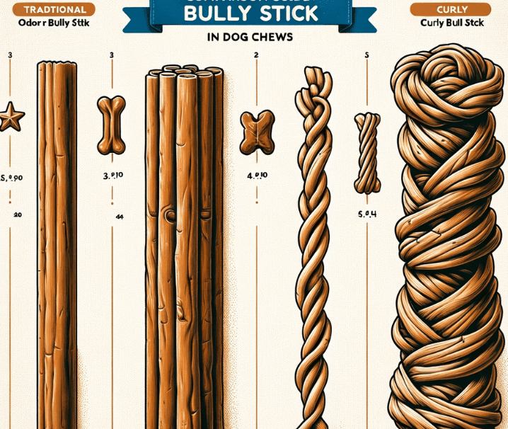 illustration of Comparison Guides Evaluating Bully Sticks in the World of Dog Chews